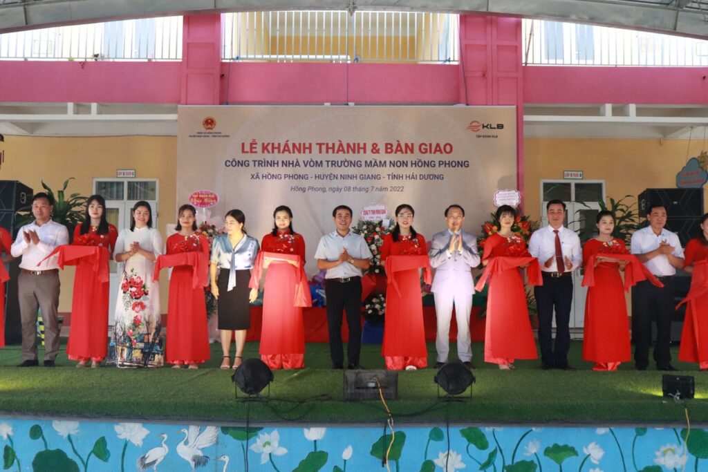 [Báo Xây dựng] - Công ty KLB khánh thành và bàn giao nhà vòm trường Mầm non Hồng Phong (Hải Dương)